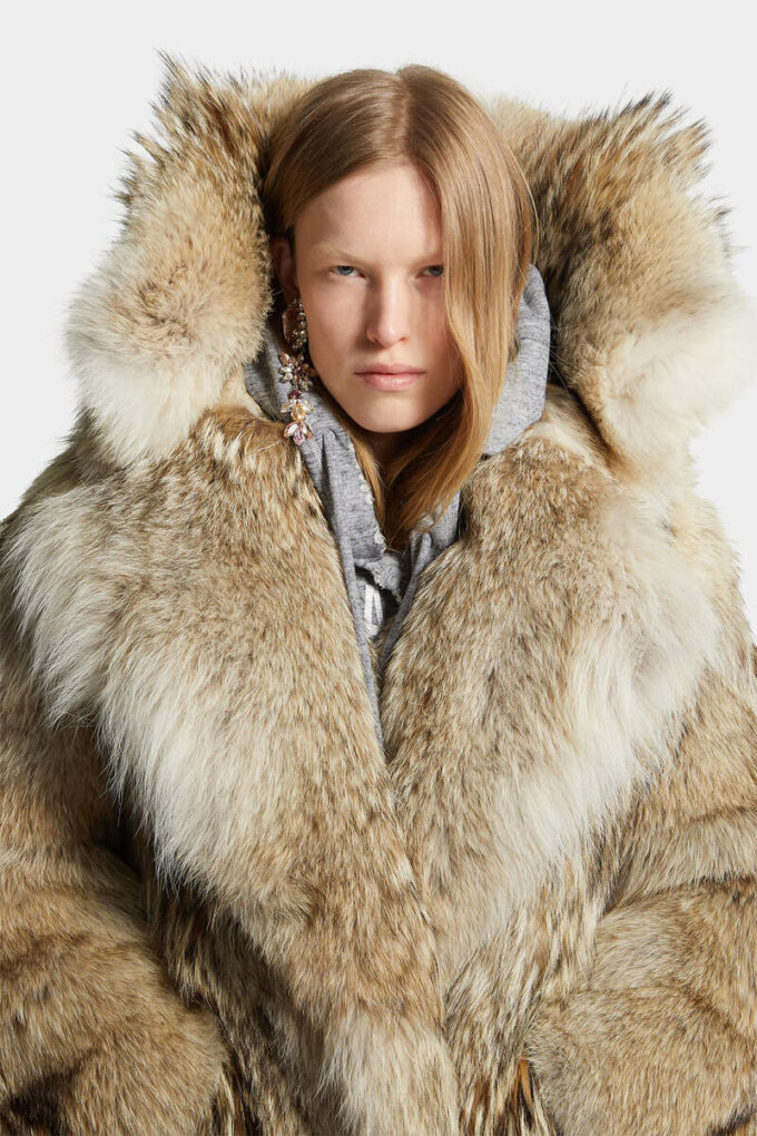 Archive Coyote Faux Fur Coat