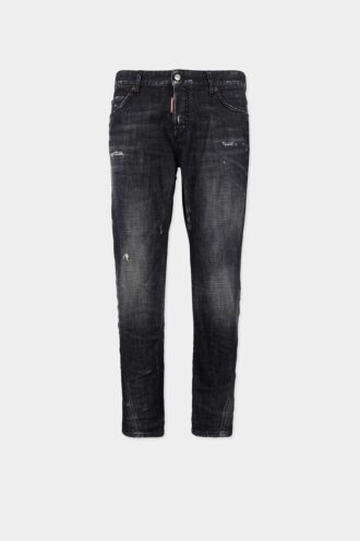 Black Fog Wash Slim Twist Jeans