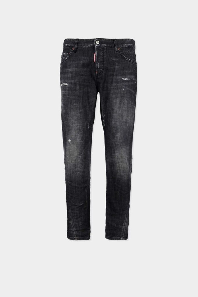 Black Fog Wash Slim Twist Jeans