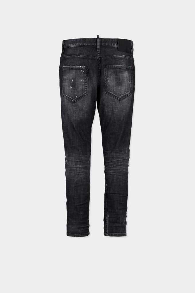 Black Fog Wash Slim Twist Jeans
