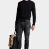 Black Fog Wash Slim Twist Jeans