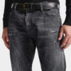 Black Fog Wash Slim Twist Jeans