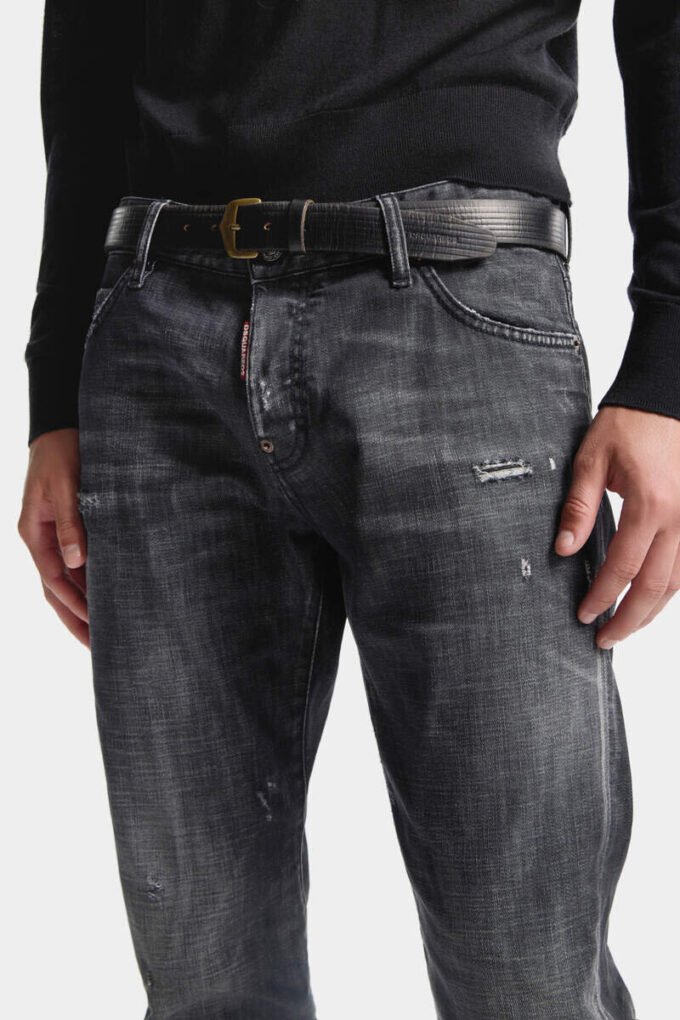 Black Fog Wash Slim Twist Jeans
