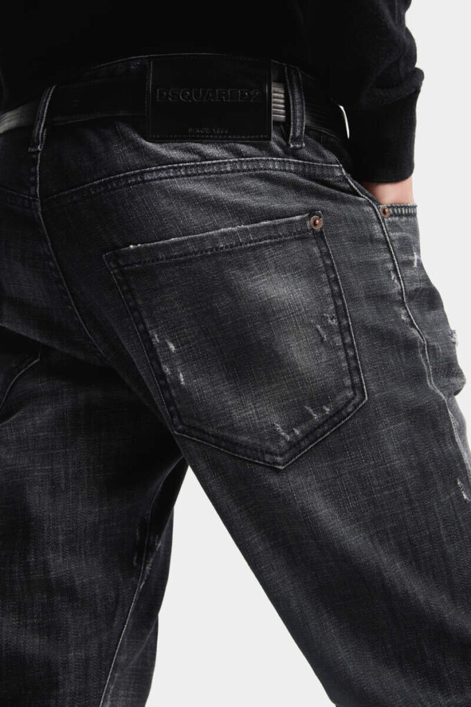 Black Fog Wash Slim Twist Jeans