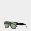 Black Iconique Green Sunglasses