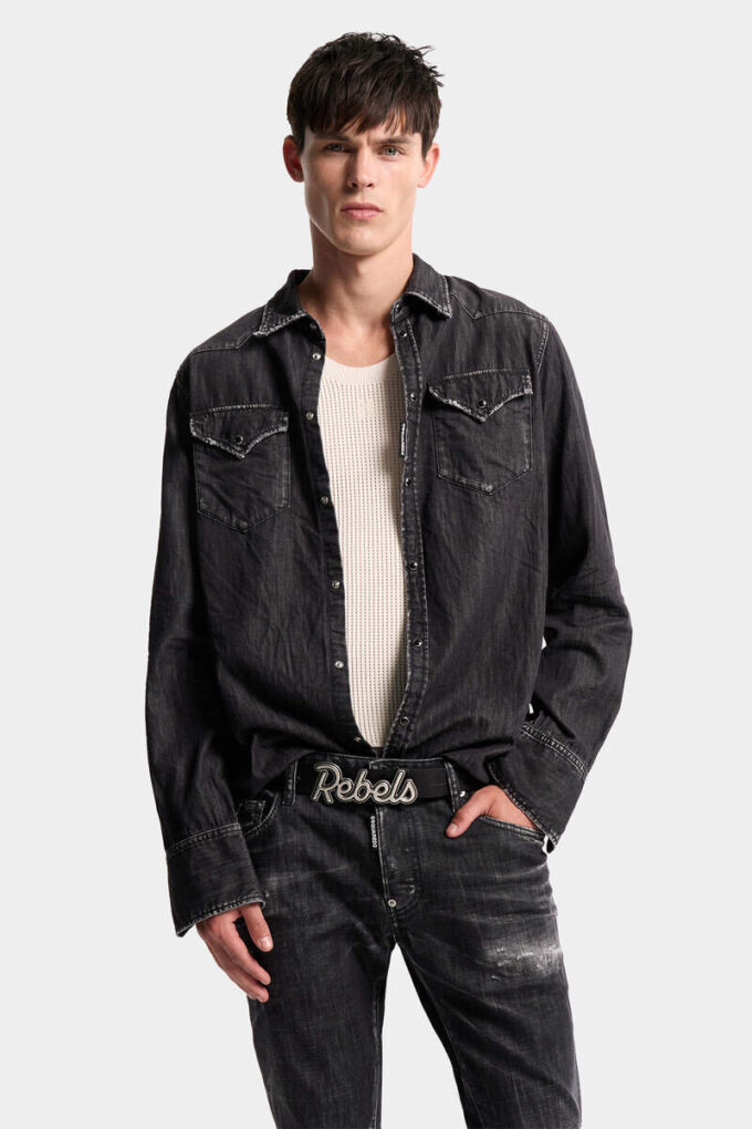 Black Wash Western Shirt