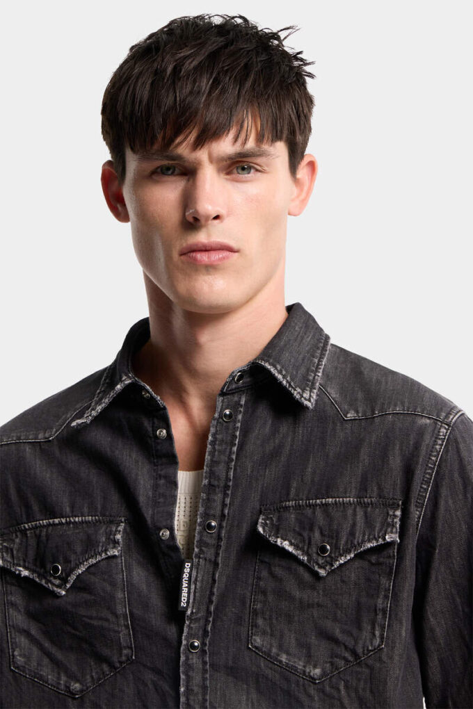 Black Wash Western Shirt