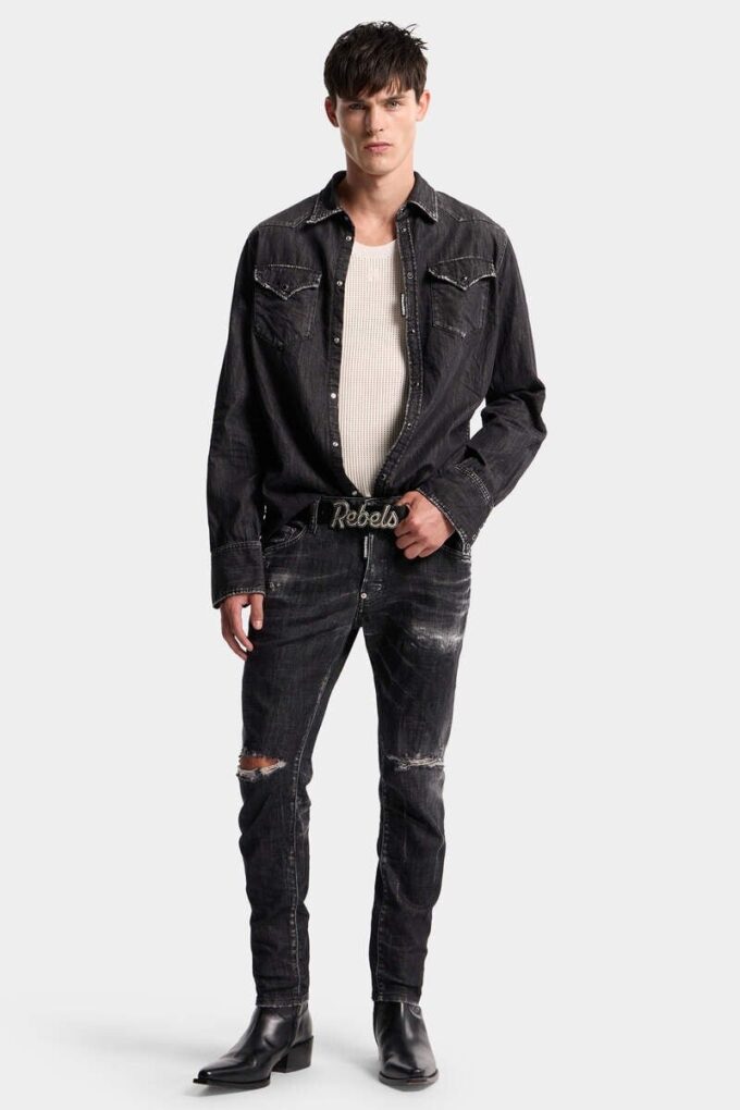 Black Wash Western Shirt