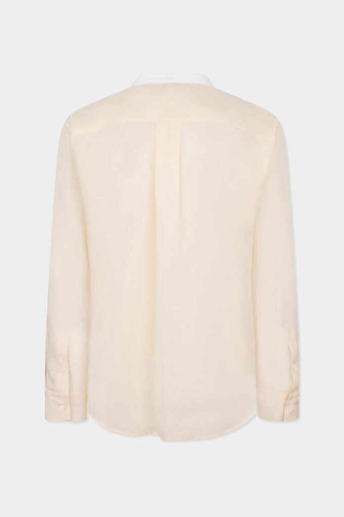 Bowtie Dropped Shoulder Silk Shirt