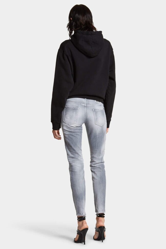 Brushed Grey Wash Medium Waist Jennifer Jeans