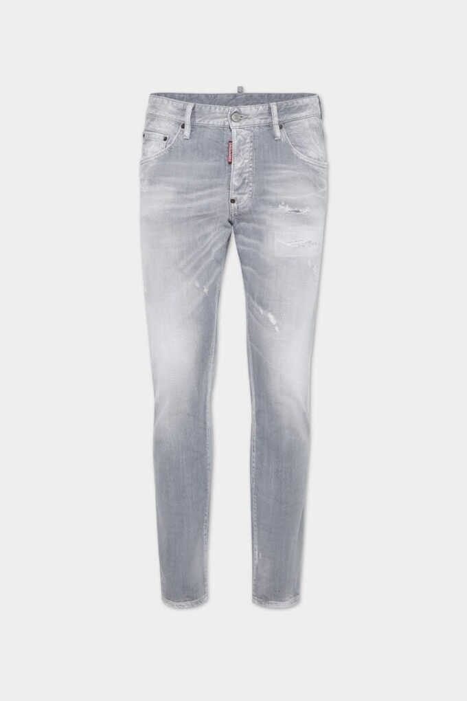 Brushed Grey Wash Skater Jeans