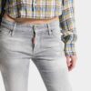 Brushed Grey Wash Skinny Jeans