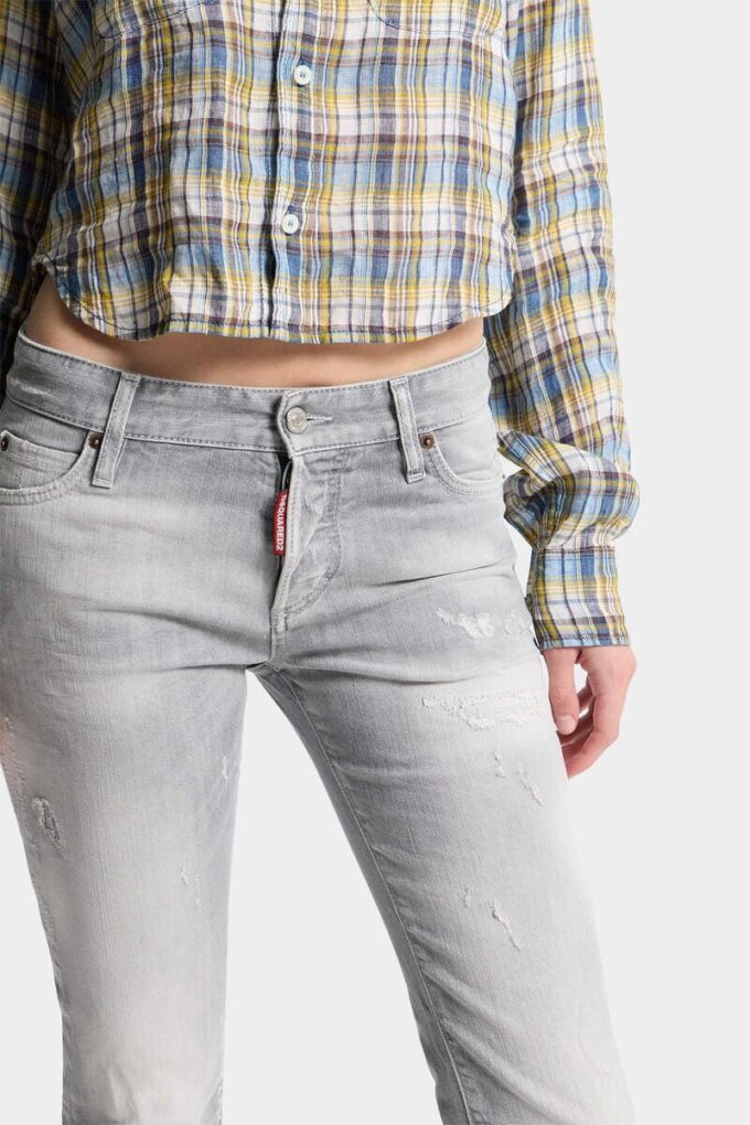 Brushed Grey Wash Skinny Jeans