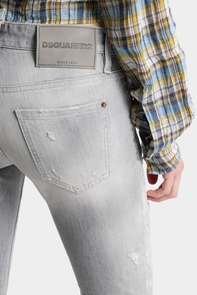 Brushed Grey Wash Skinny Jeans