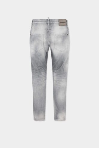 Brushed Grey Wash Slim Twist Jeans