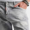 Brushed Grey Wash Slim Twist Jeans