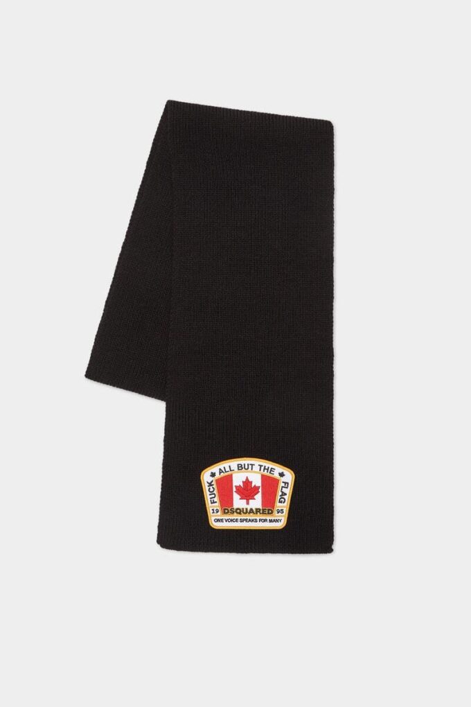 Canadian Flag Knit Scarf