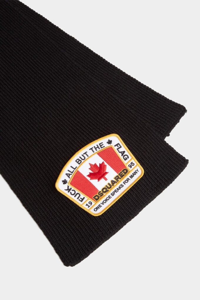 Canadian Flag Knit Scarf