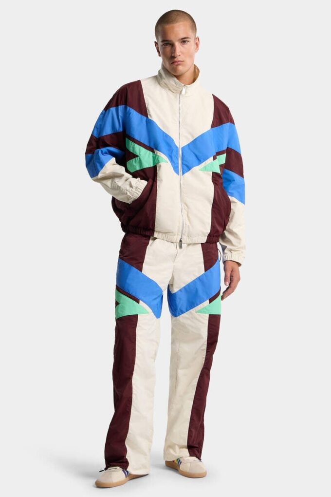 Color Block Tracksuit Loose Pant