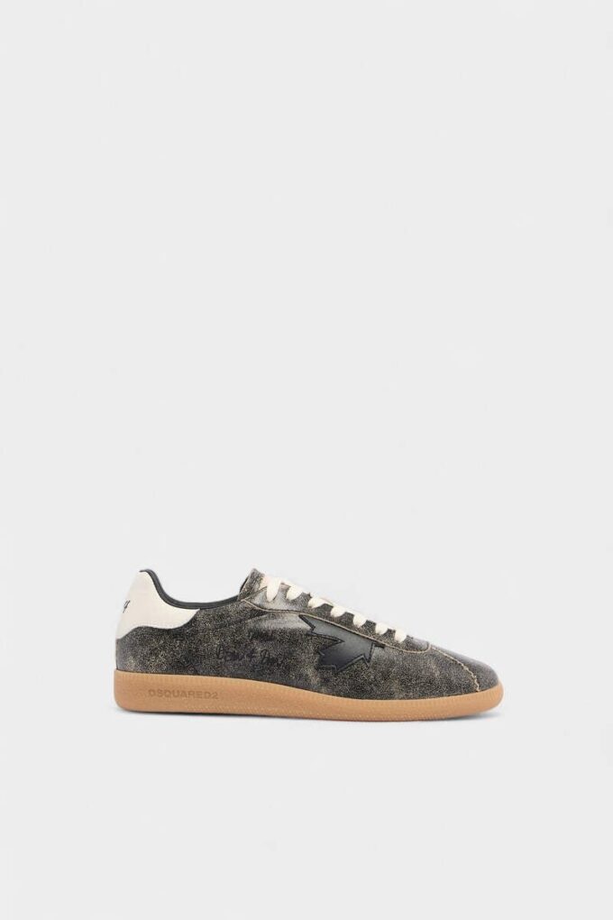 Cracked Leather Dsquared2 Rebels Sneakers