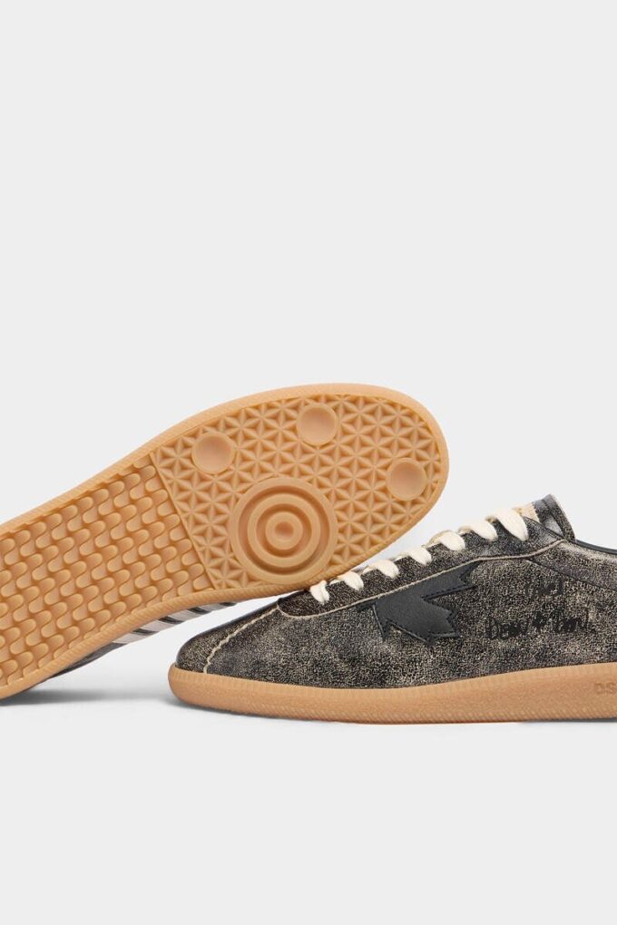 Cracked Leather Dsquared2 Rebels Sneakers