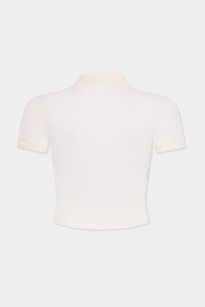 Cropped Knit Polo
