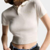Cropped Knit Polo