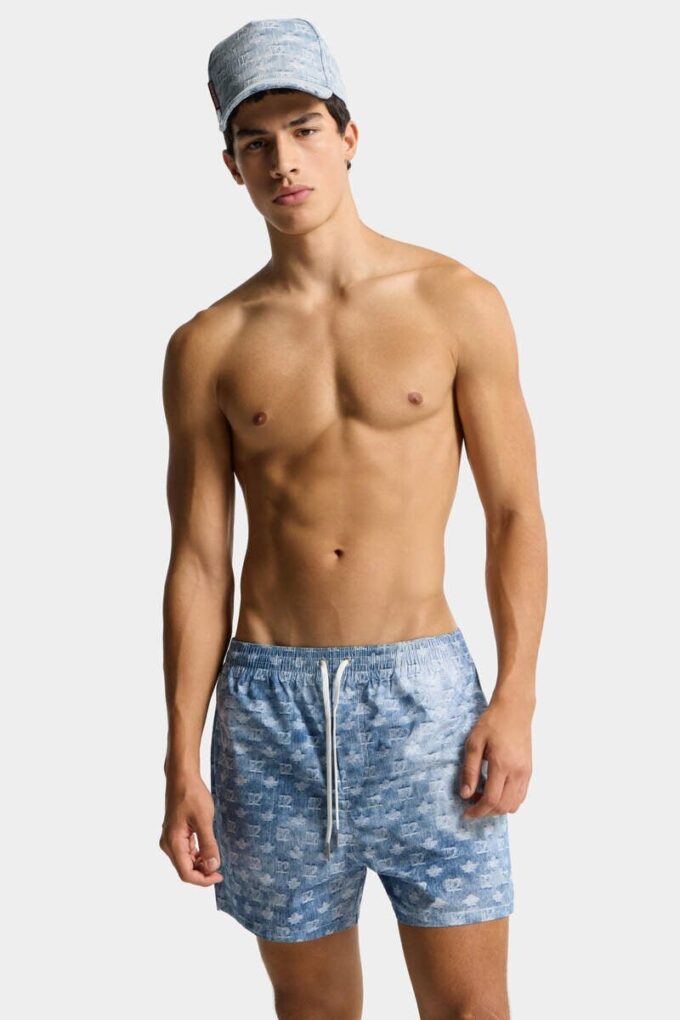 D2 Monogram Midi Swim Boxer