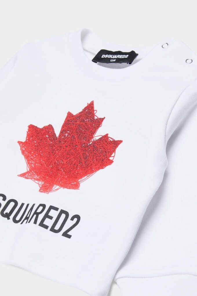 D2Kids Newborn Maple Leaf Crewneck