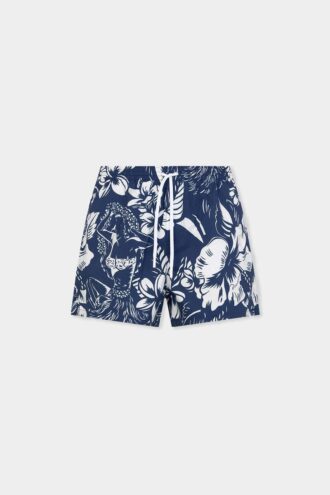 Dancing Flowers Midi Swim Boxer