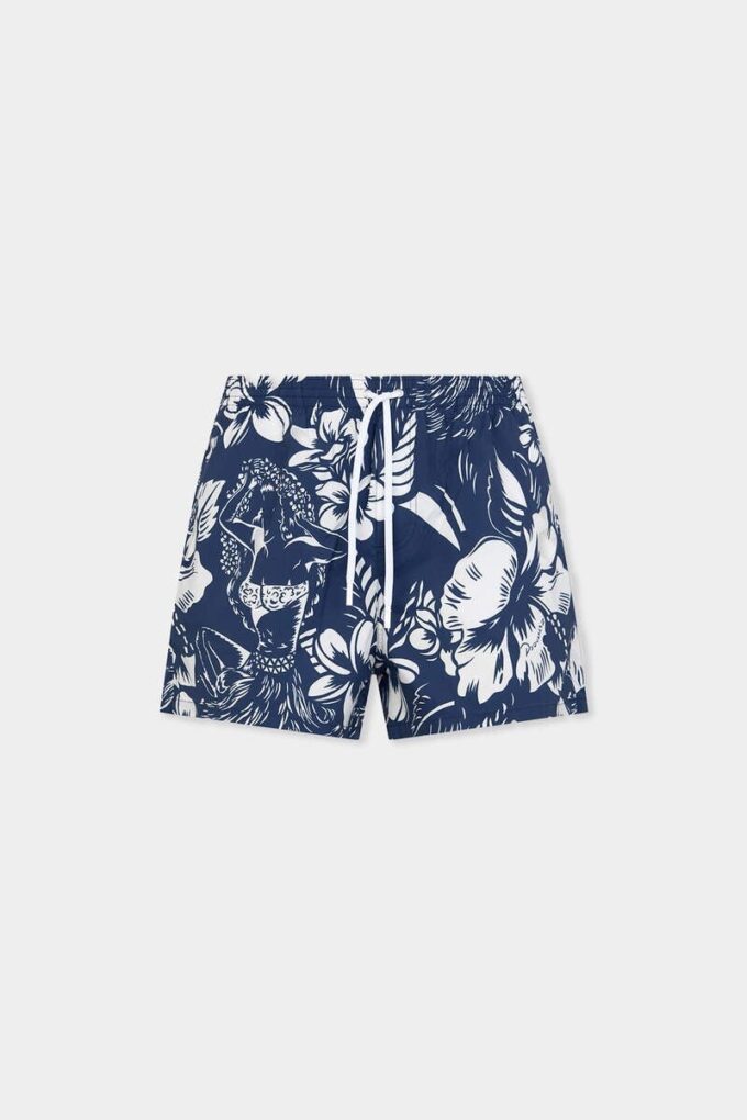 Dancing Flowers Midi Swim Boxer