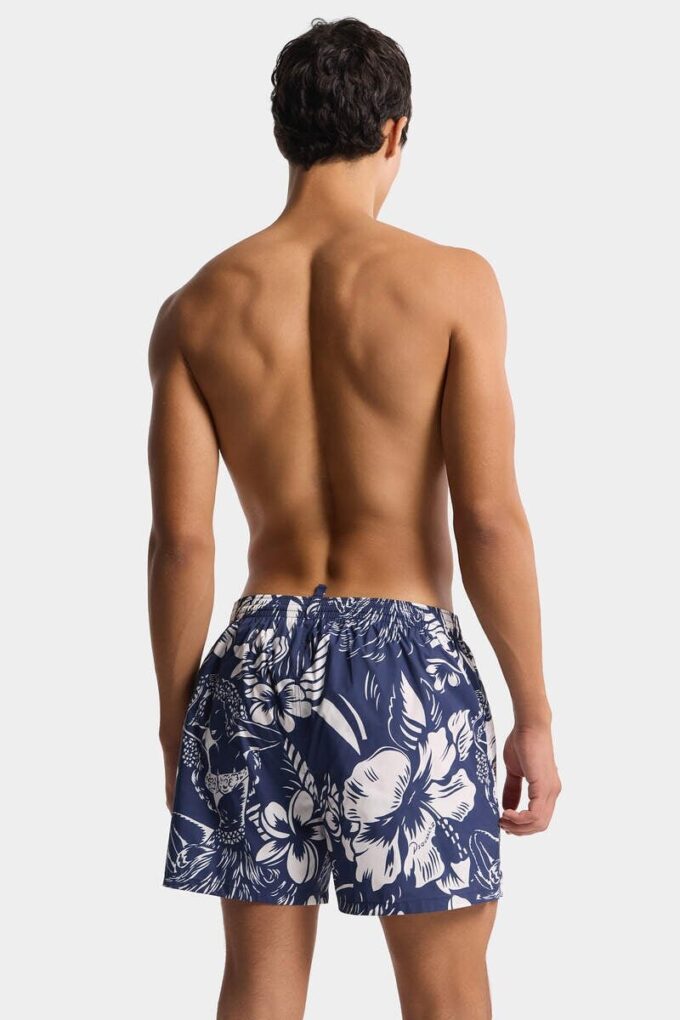 Dancing Flowers Midi Swim Boxer
