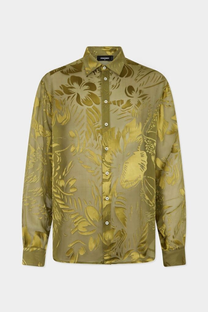 Dancing Flowers Sheer Shirt