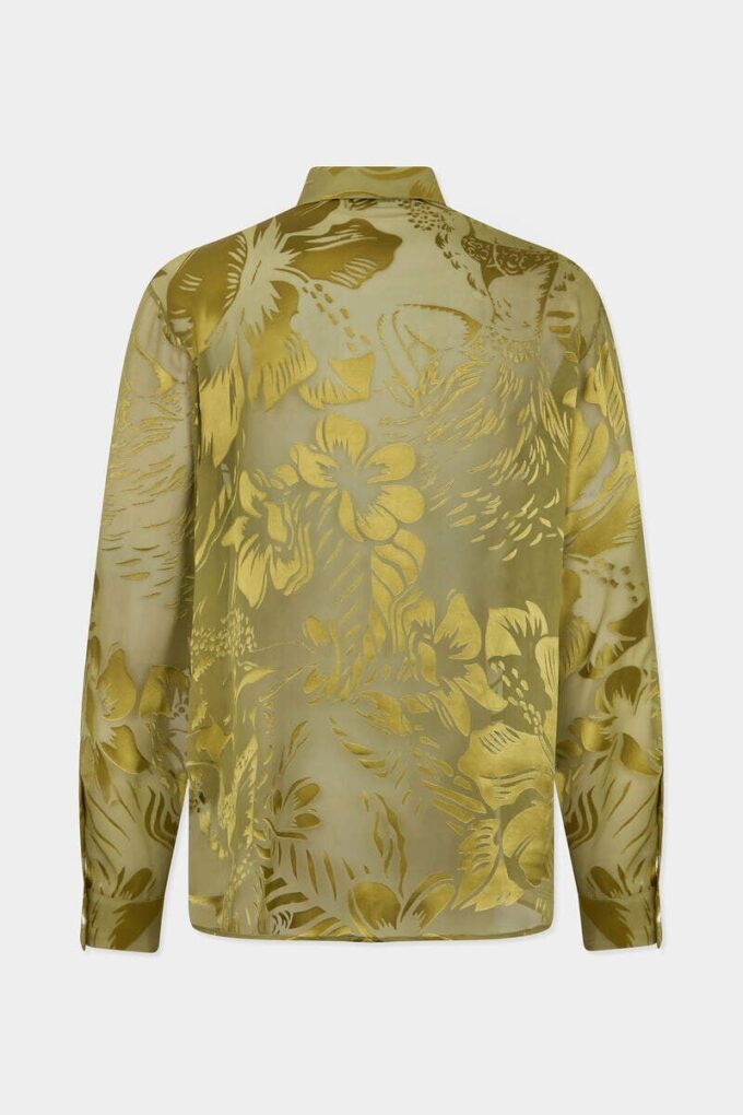 Dancing Flowers Sheer Shirt