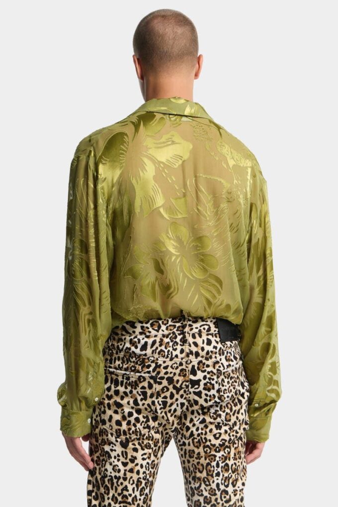 Dancing Flowers Sheer Shirt