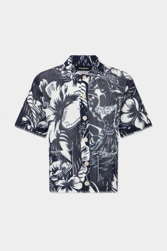 Dancing Flowers Short Sleeves Polo