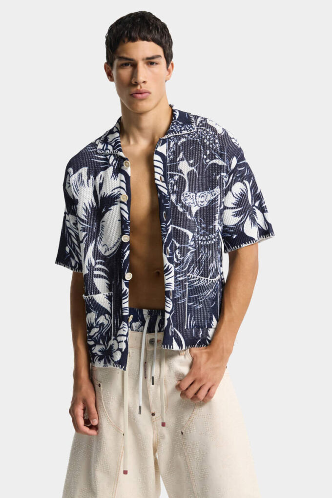 Dancing Flowers Short Sleeves Polo