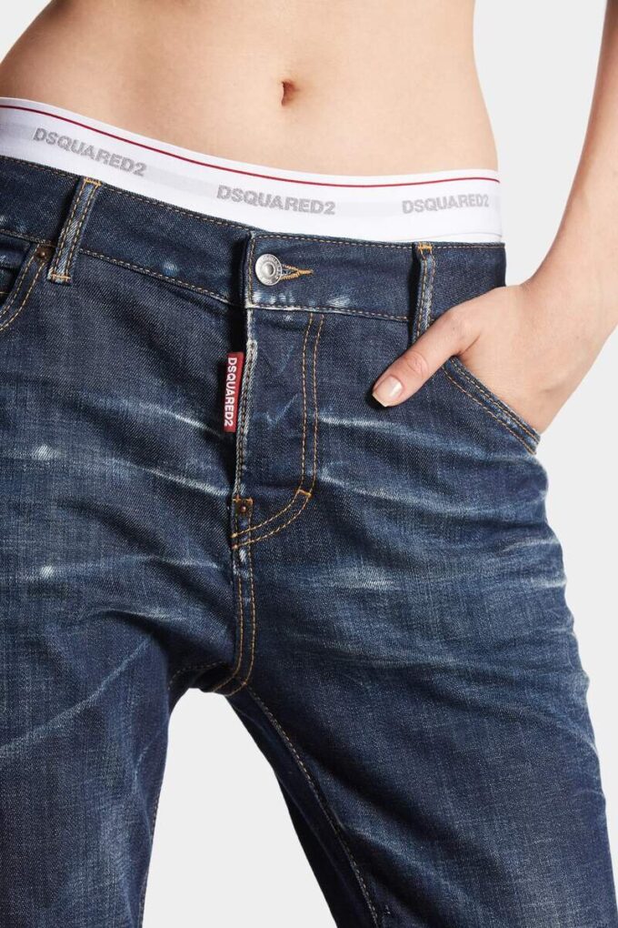 Dark Clean Wash Cool Girl Jeans