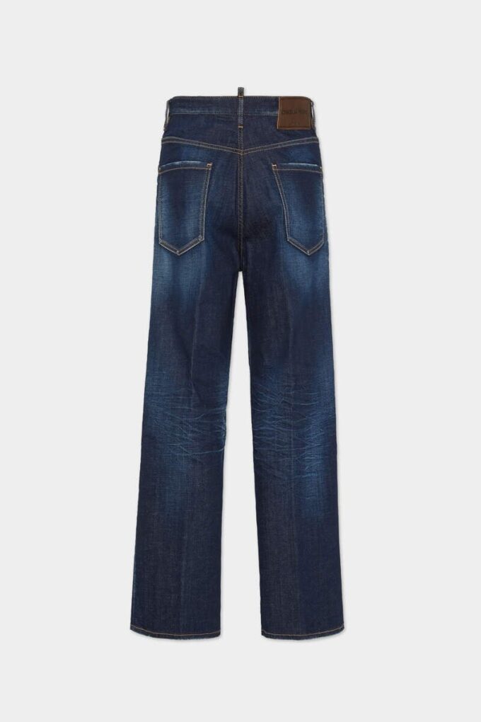 Dark Clean Wash Loose Jeans