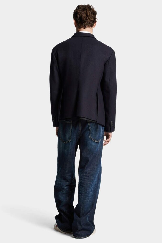 Dark Clean Wash Loose Jeans