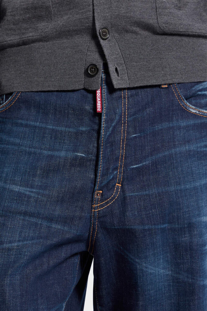 Dark Clean Wash Loose Jeans