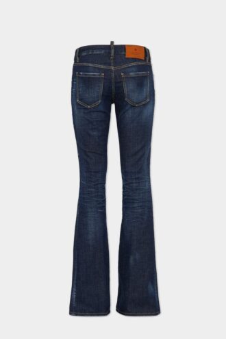 Dark Clean Wash Medium Waist Flare Jeans