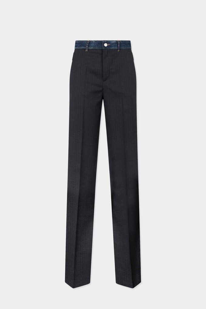 Dark Rebel Rider Wash Hybrid Denim Tailor Loose Pant