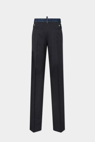 Dark Rebel Rider Wash Hybrid Denim Tailor Loose Pant