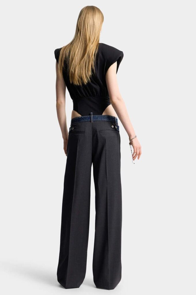 Dark Rebel Rider Wash Hybrid Denim Tailor Loose Pant