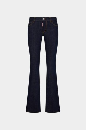 Dark Rince Wash Medium Waist Flare Jeans