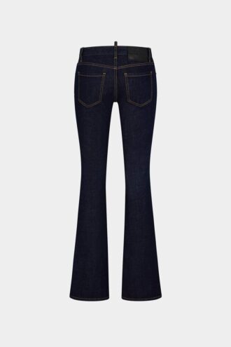 Dark Rince Wash Medium Waist Flare Jeans