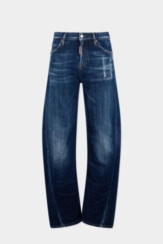 Dark Smoker Wash Loose Twist Jeans