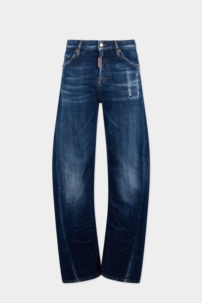 Dark Smoker Wash Loose Twist Jeans