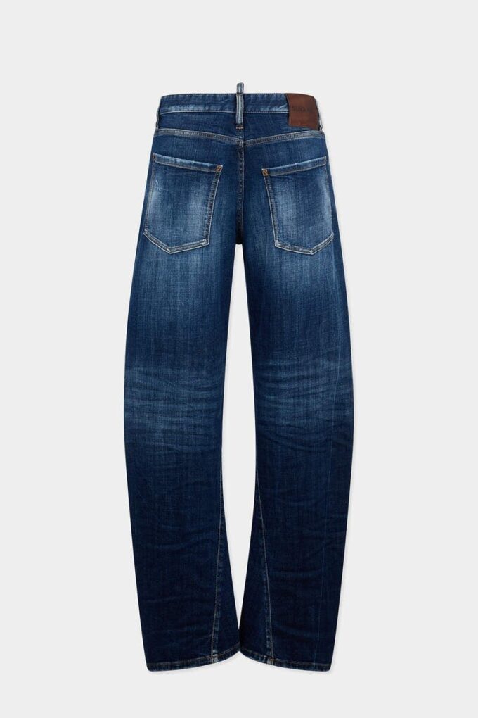 Dark Smoker Wash Loose Twist Jeans